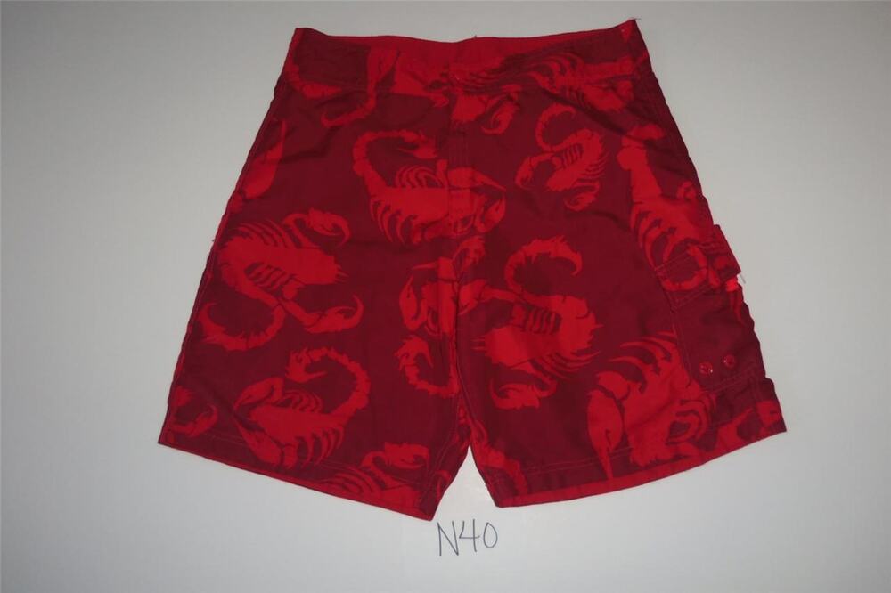 Reversible Swim Trunks Size 36 Red Scorpion -0813N40